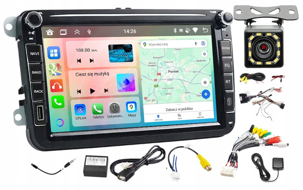 Rádio Navigácia Carplay Android Gps Škoda Roomster 2006-2015 Bt 4GB 64GB
