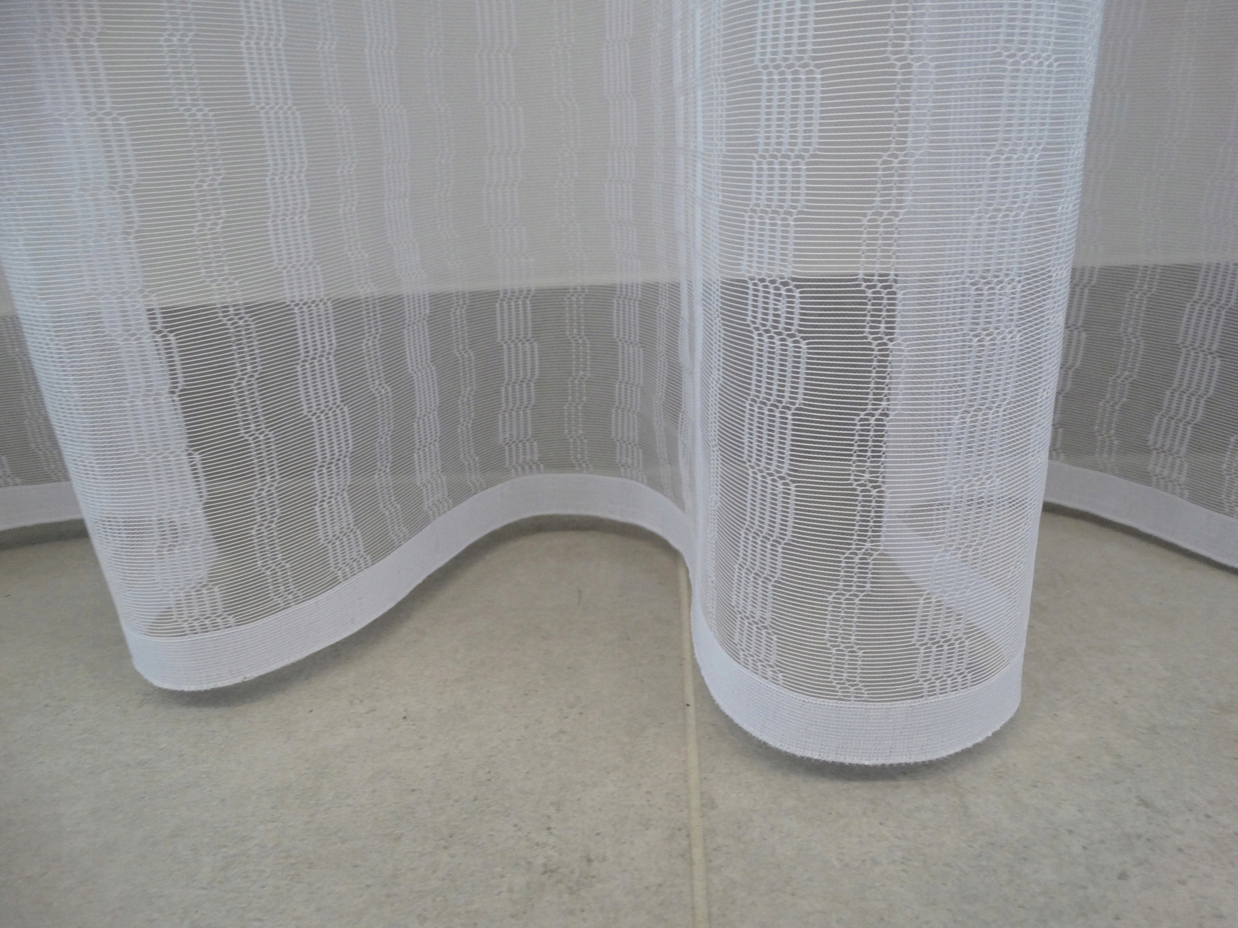 Mg žakárová síťka Bílá 35637 250 x 300 cm, hotová, obšitá M