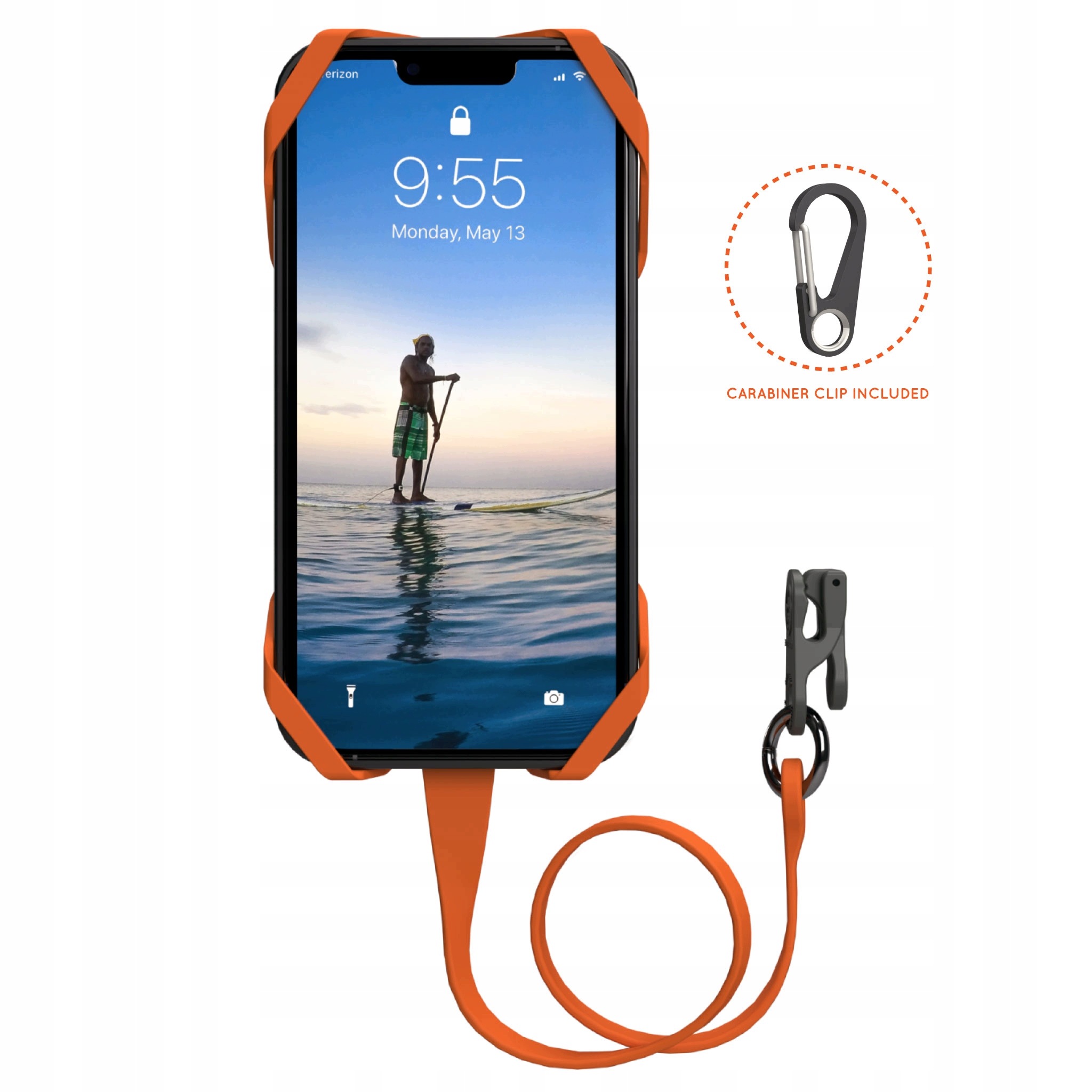 Přívěsek na telefon na Sup a prkno na vodu Koala 2.0 oranžový