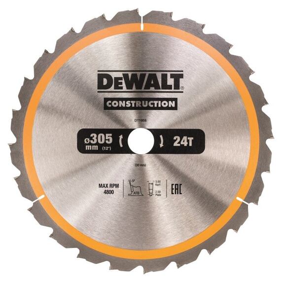 DeWalt DT1958 pilový kotouč 305/30mm 24WZ Atb -5° extra rychlý řez