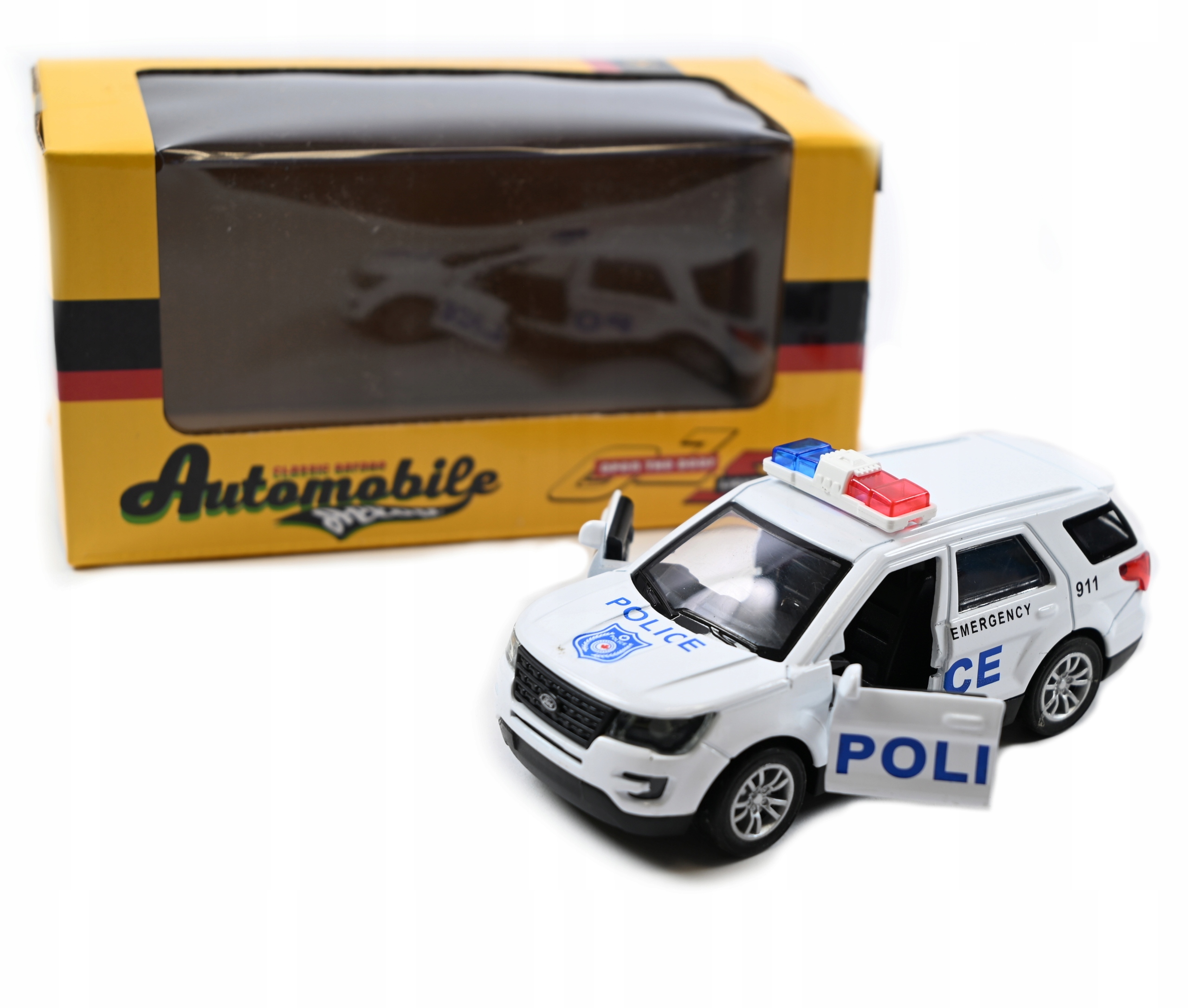 POLICJA RADIOWÓZ SAMOCHÓD TERENOWY METALOWE AUTO ŚWIATŁO DŹWIĘK