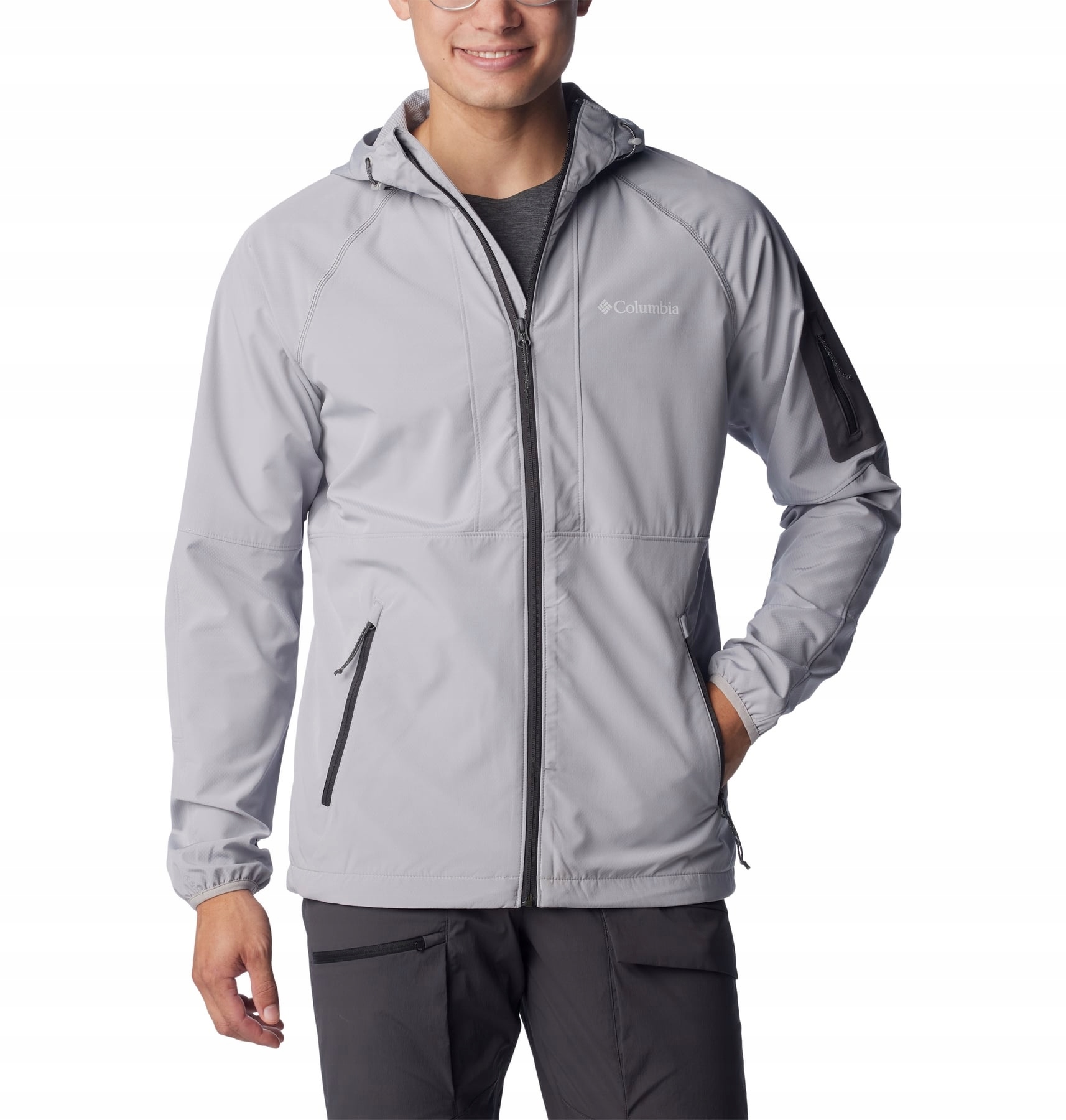 Kurtka męska Columbia Tall Heights Softshell szara 1975591039 r L