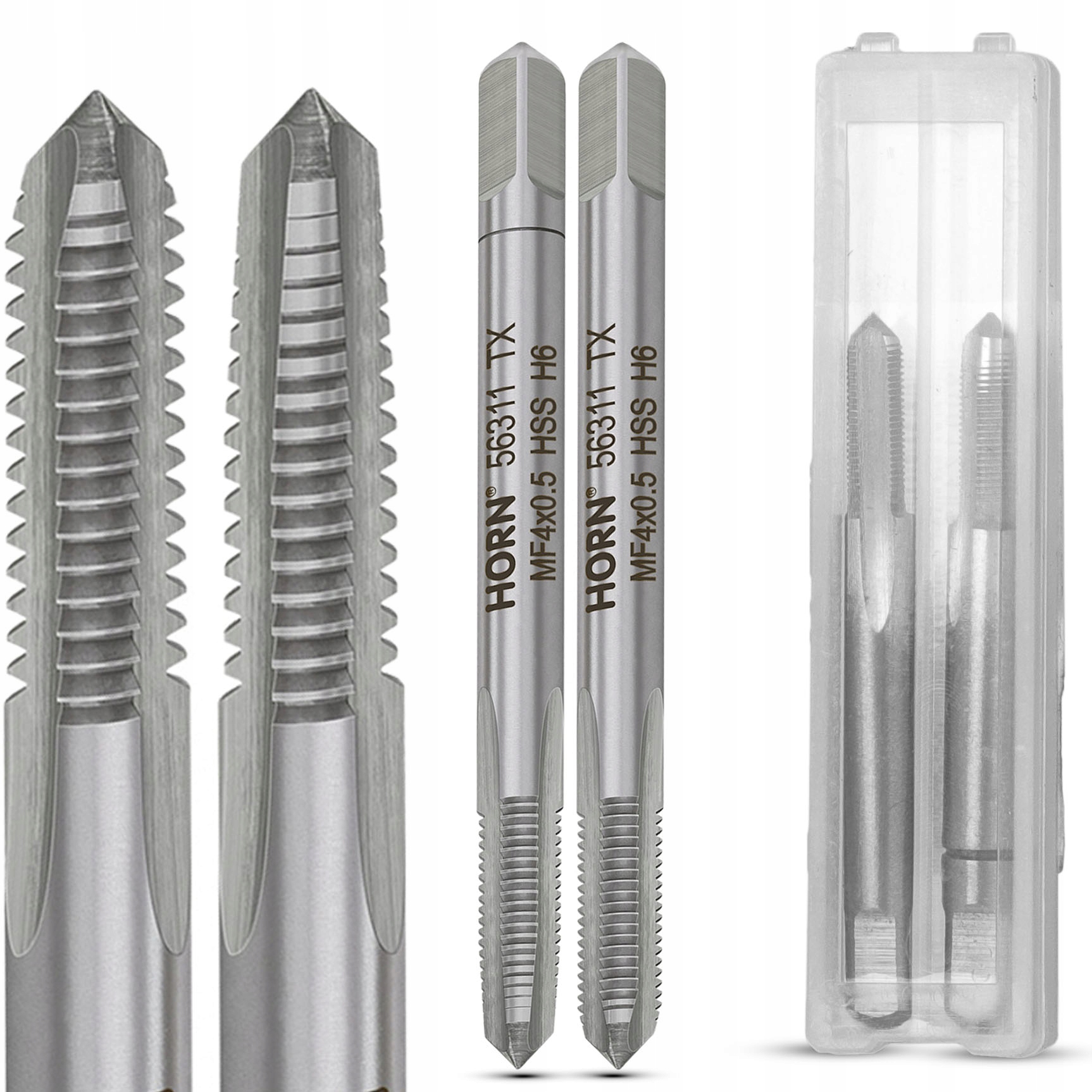 

Gwintownik M4 Ręczny M4x0.5 mm. 2 szt. DIN-2181/2P