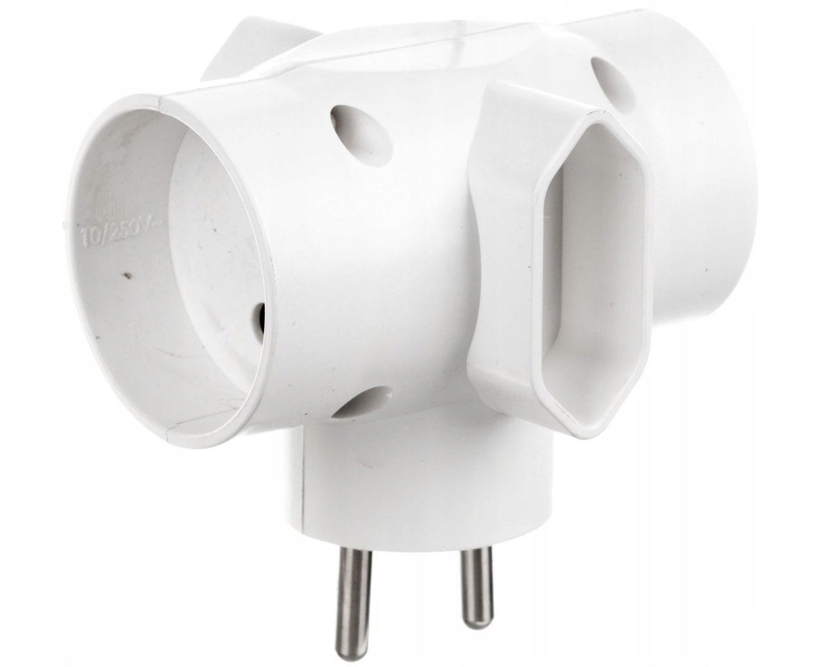 

Rozgałeźnik wtyczkowy 2x2P +2xEuro biały R-45