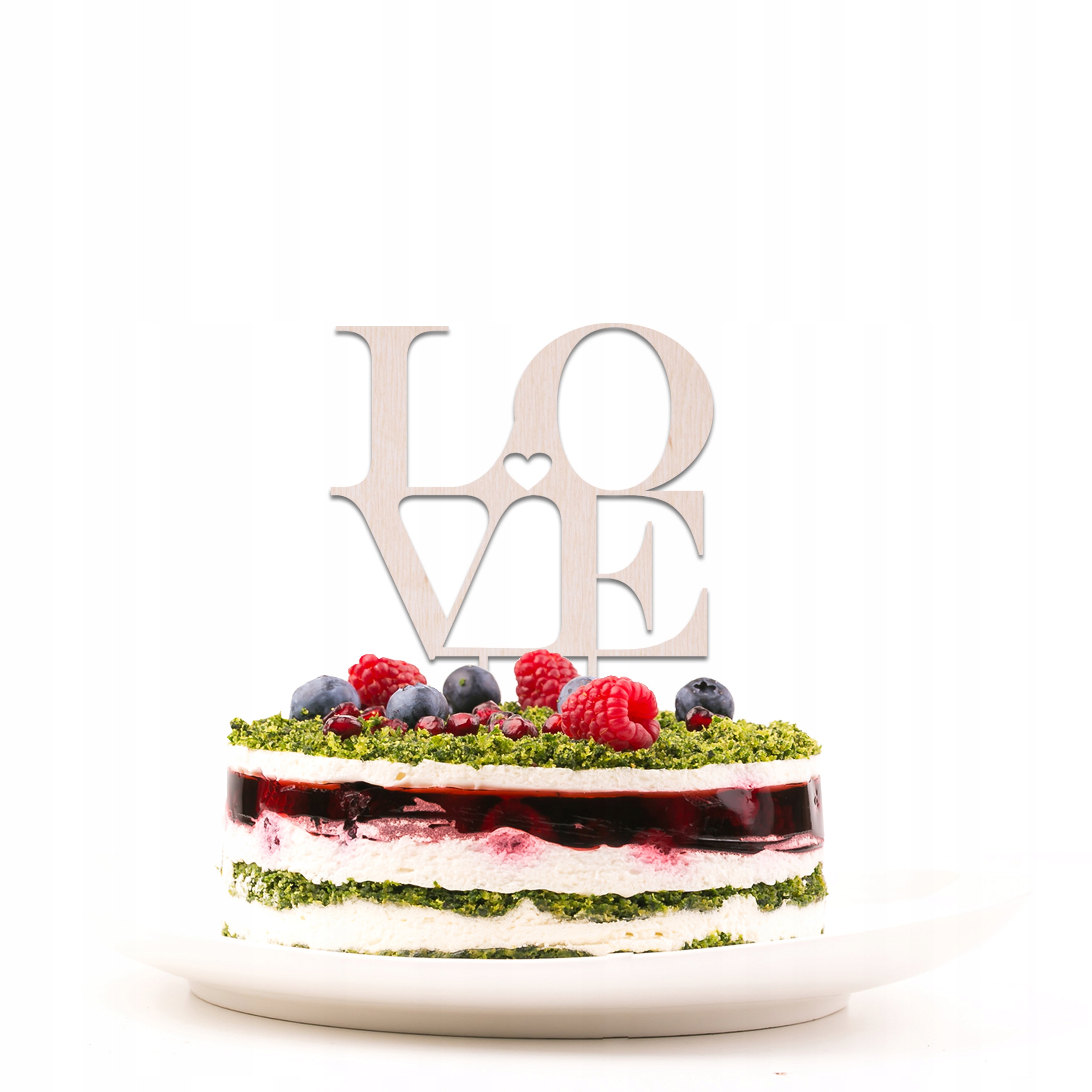 

Toper na tort Dekoracja love Ozdoba napis Topper