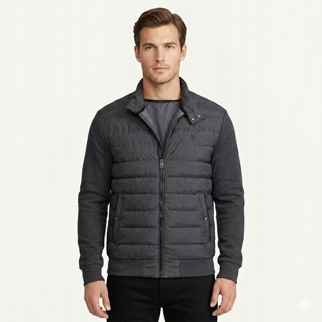 371 Polo Ralph Lauren Męska Kurtka Hybrydowa Primaloft Pikowana Szara L