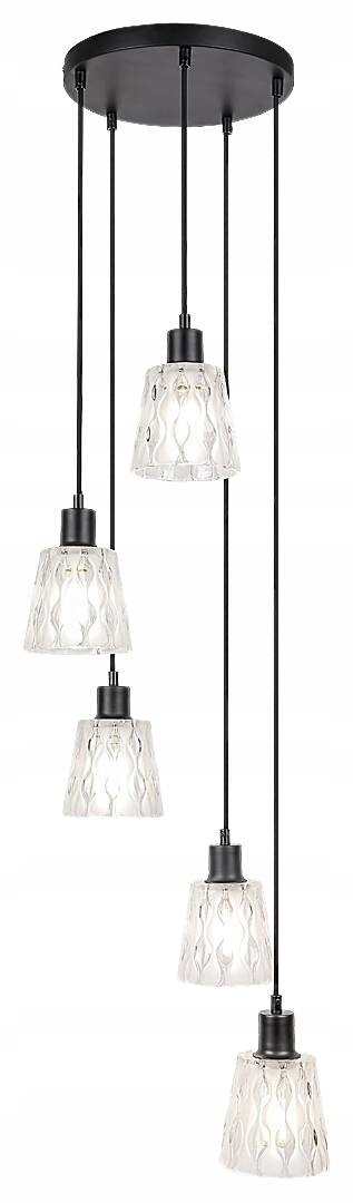 Závěsná lampa E27 5x40W černá 5334 Jarina Rabalux