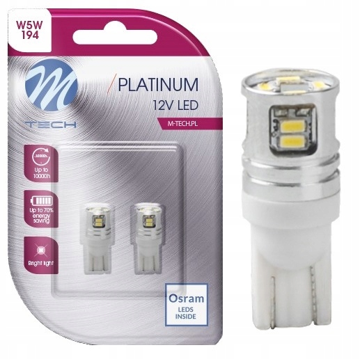 

Żarówki W5W Led Osram M-tech 12 Smd 3014 Biała