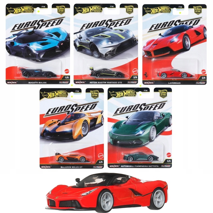 Hot Wheels Premium Euro Speed sada 5 autíček Car Culture 1:64