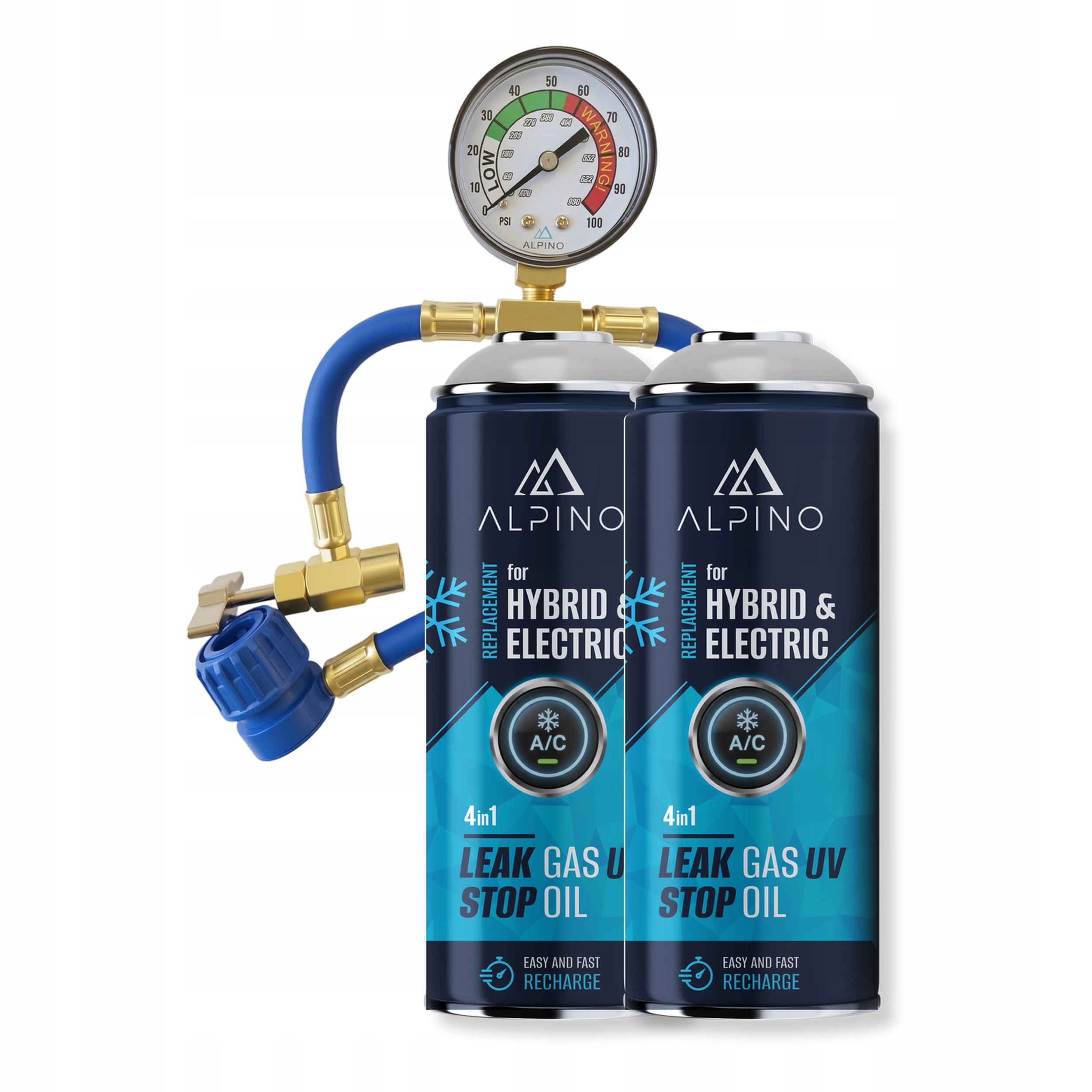 Sada plynů pro nabíjení klimatizace Alpino Hybrid/EV 2 ks, činidlo 4v1