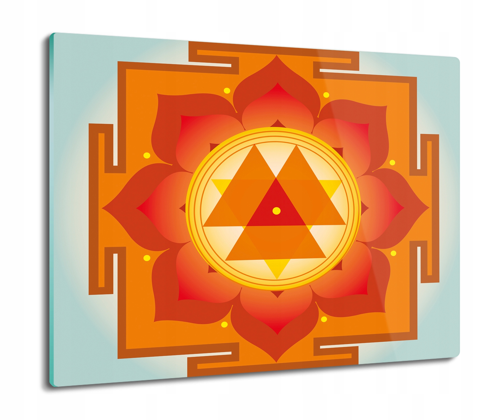 

Rozeta kwiat wzór 60x52 deska na prezent szklana