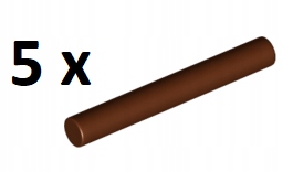 

Lego Reddish Brown Bar 3L Arrow Pręt 87994 5 szt