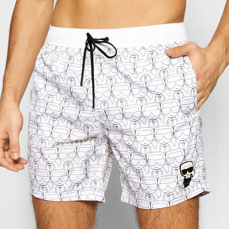 Karl Lagerfeld kąpielówki szorty męskie białe Medium Boardshort XL Marka Karl Lagerfeld