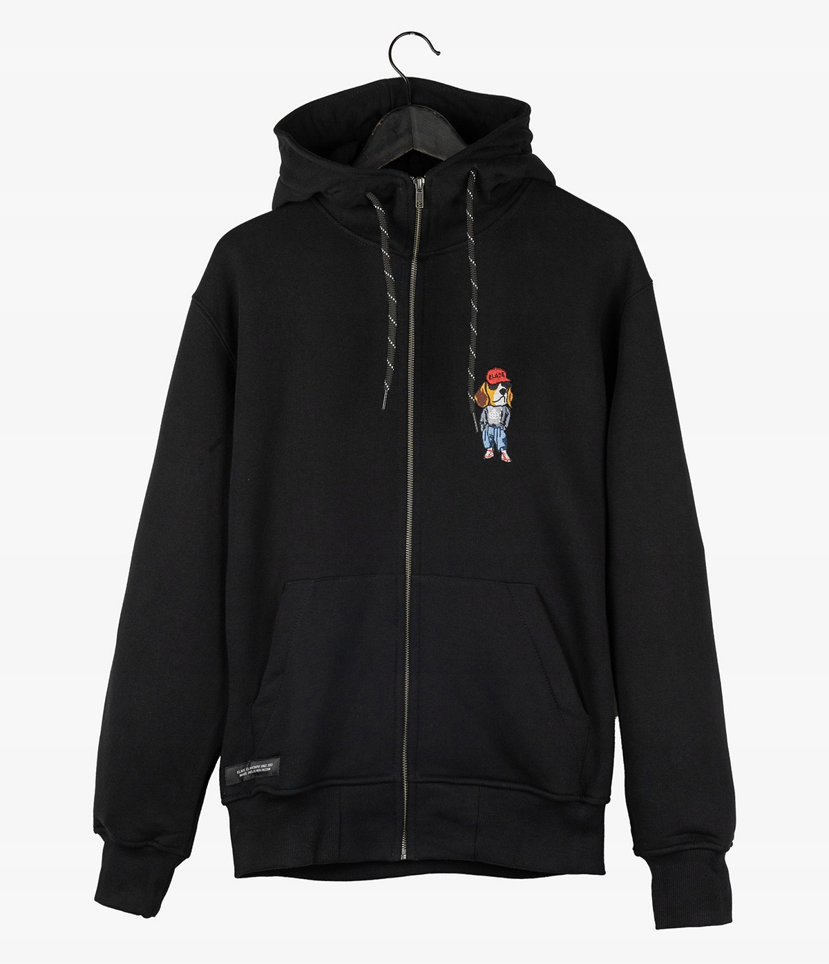 Mikina Elade Zip Hoodie Beagle Black vel. L