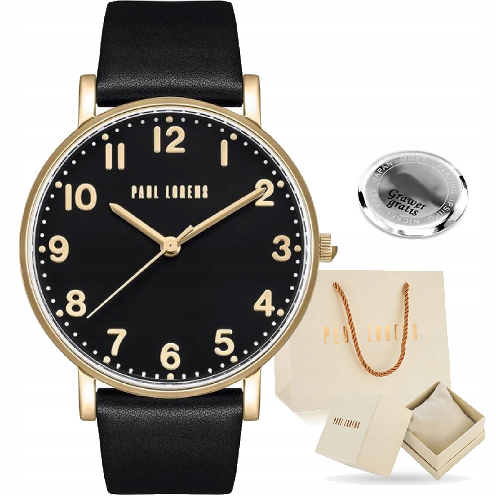 Dámské hodinky Paul Lorens Farah kožené, klasický ciferník s číslicemi Gravírování