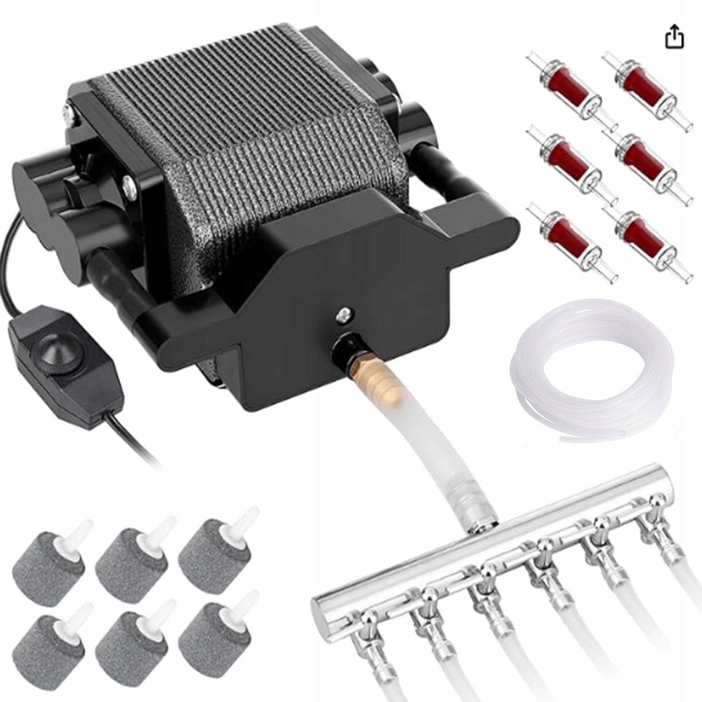 Vzduchová Pumpa Do Akvária Provzdušňovač Tichá 18W 30 L/min 220V