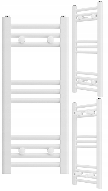 Bílý Koupelnový Žebříkový Radiátor 30x70 cm Radiátor Montáž 180° Breno