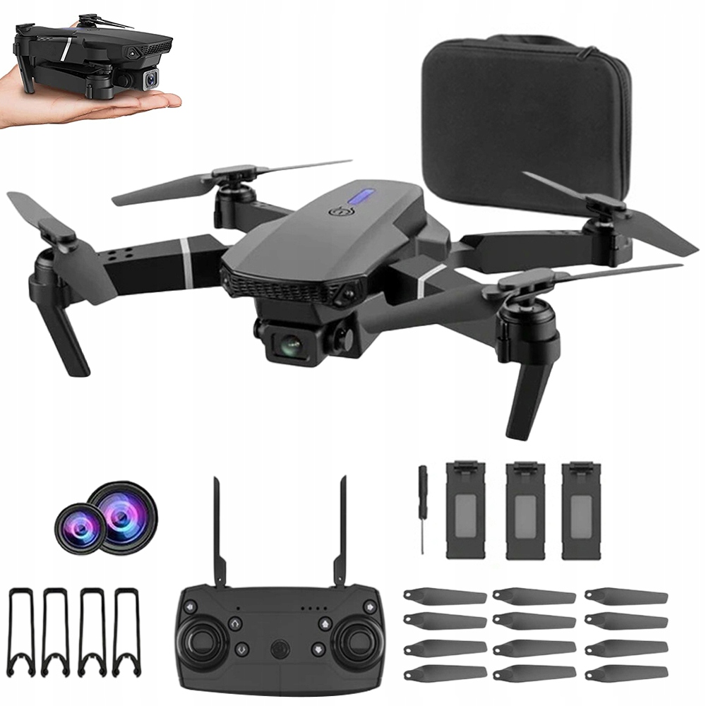 Lehký Dron S Kvadrokoptérou S Kamerou A Náhradními Vrtulemi Ls E525