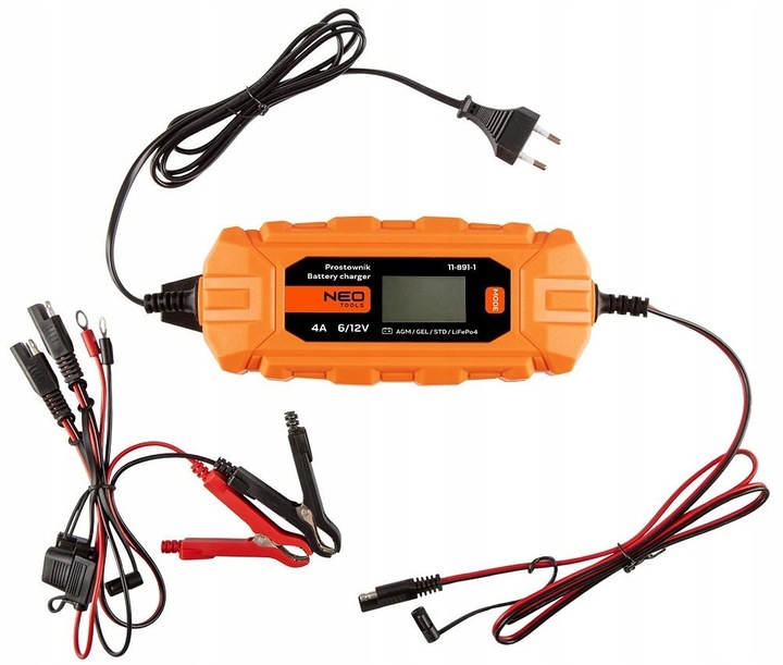 PROSTOWNIK AUTOMATYCZNY ŁADOWARKA DO AKUMULATORÓW SAMOCHODOWYCH 4A/70W