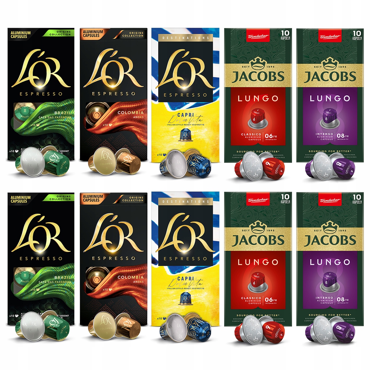 Kapsułki Jacobs L'or do Nespresso(r)* mix z Origins 9+1 Gratis!