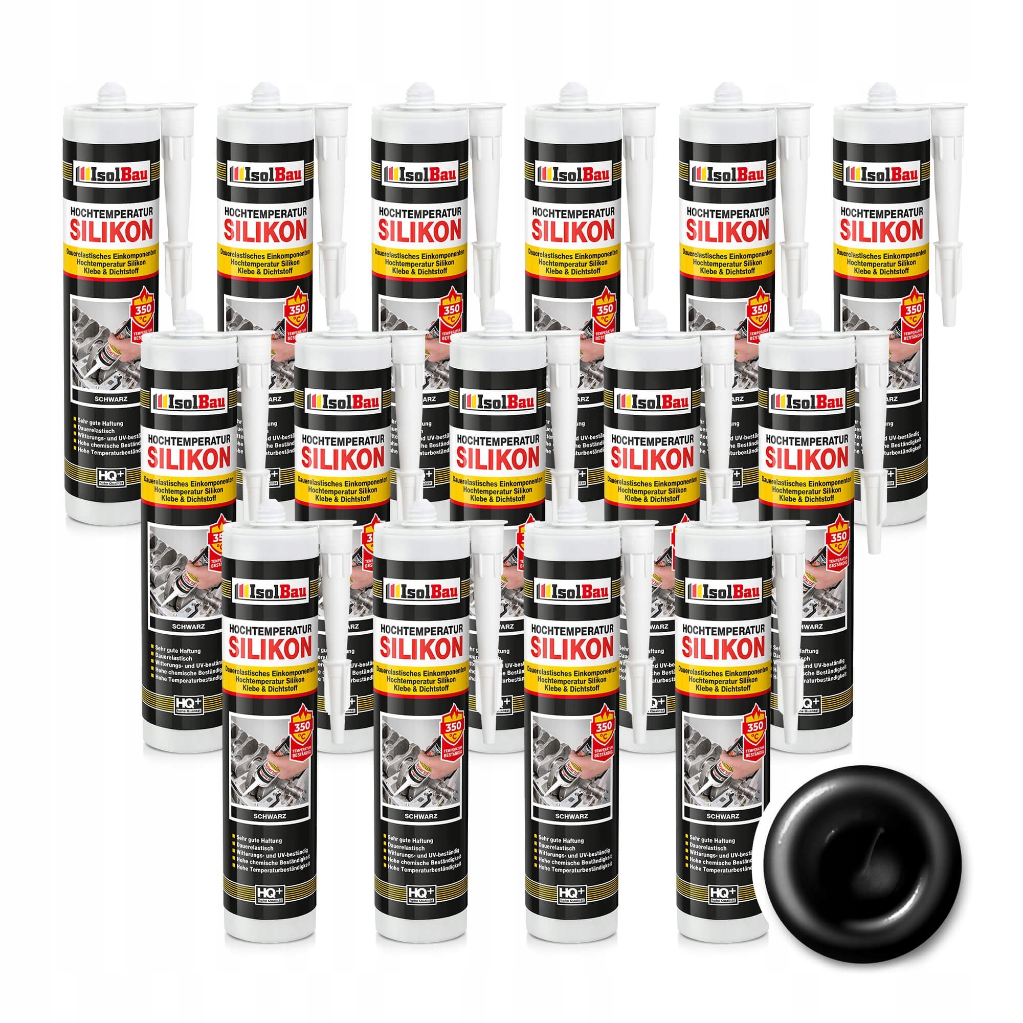 Vysokoteplotní silikon 15 x 300 ml 350 °C Automobilový olejotěsný