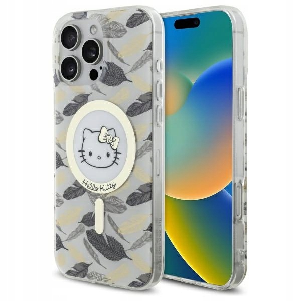 Pouzdro Pro Iphone 16 Pro Max Hello Kitty Hardcase IML Golden Leaves Magsafe