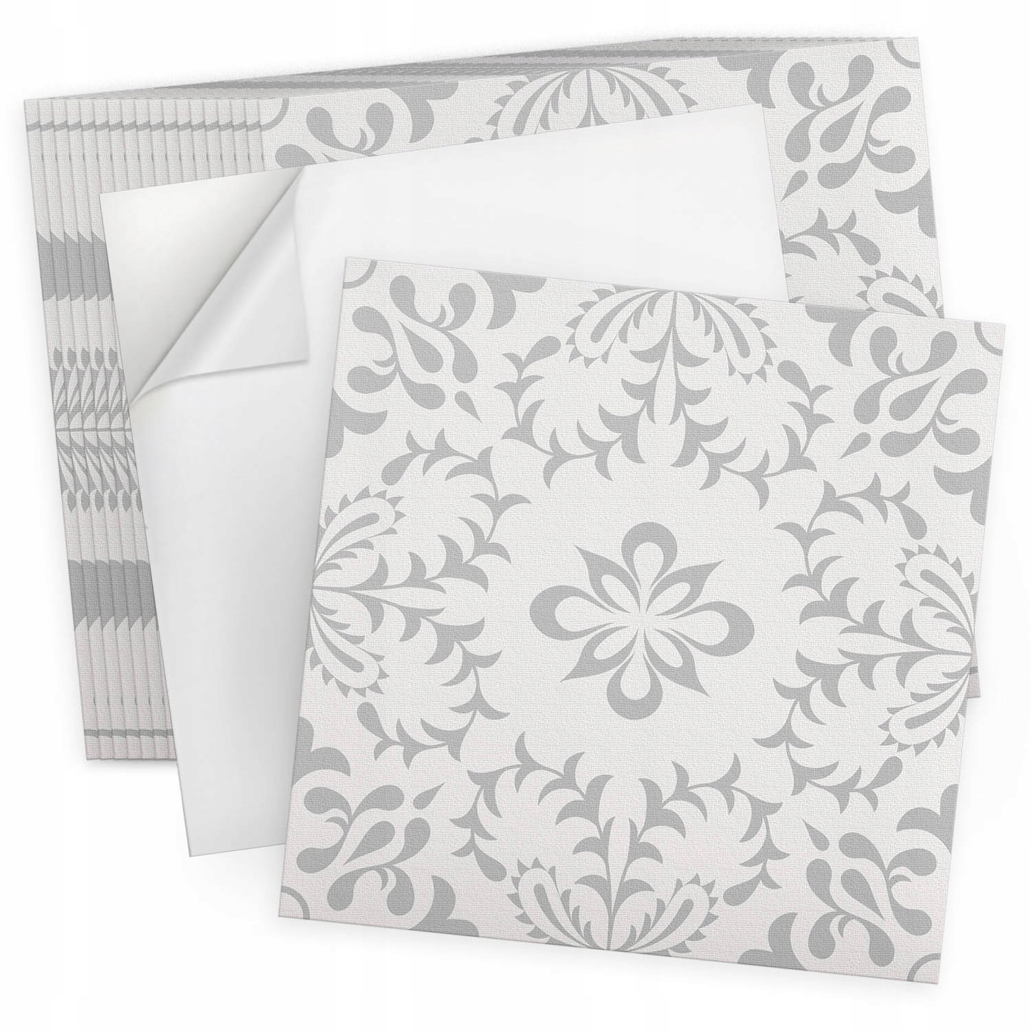 Sada dlaždic Vinyl Pvc 20 ks 20x20 cm Floristický vzor s detaily