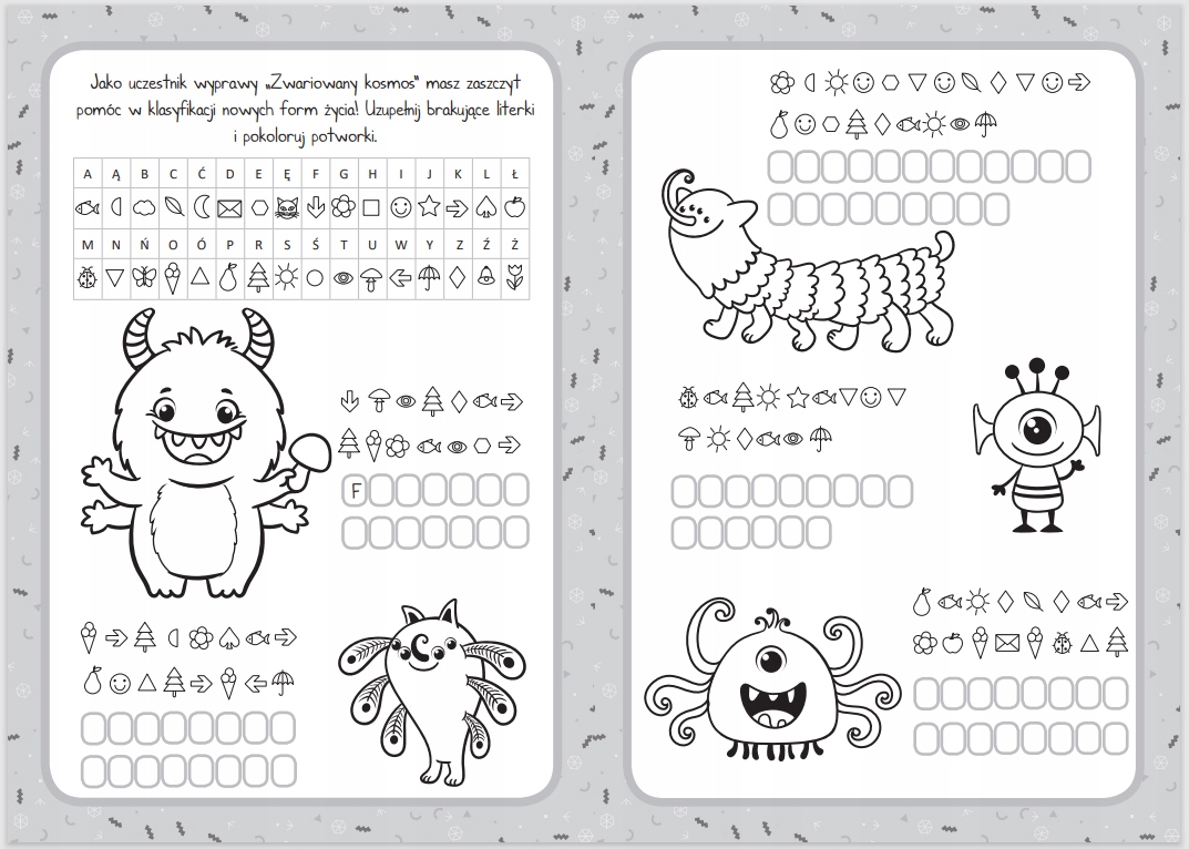 Moje Szyfry Tablice Kodów Obrazkowych i Literowych Sabina Grabias 6+ Skrzat Wydawnictwo KR