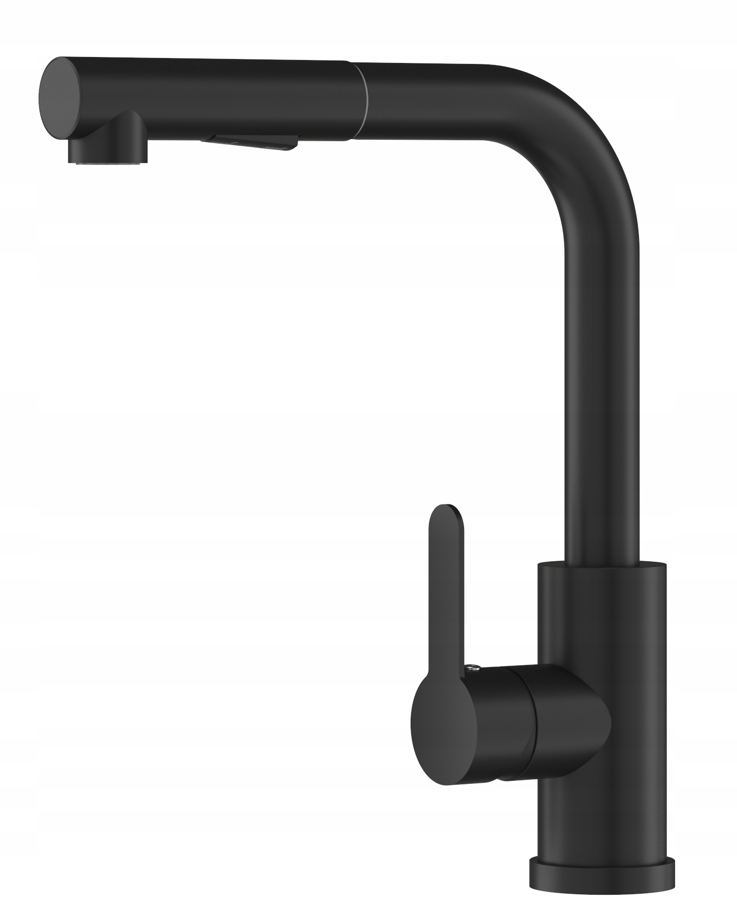 Čierna Kuchynská Batéria S Výsuvným Výtokom, 2 Prúdy Do Drezu Ebro