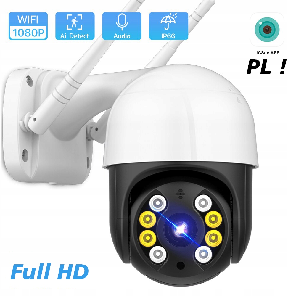KAMERA ZEWNĘTRZNA OBROTOWA IP WIFI Full HD POLSKA!