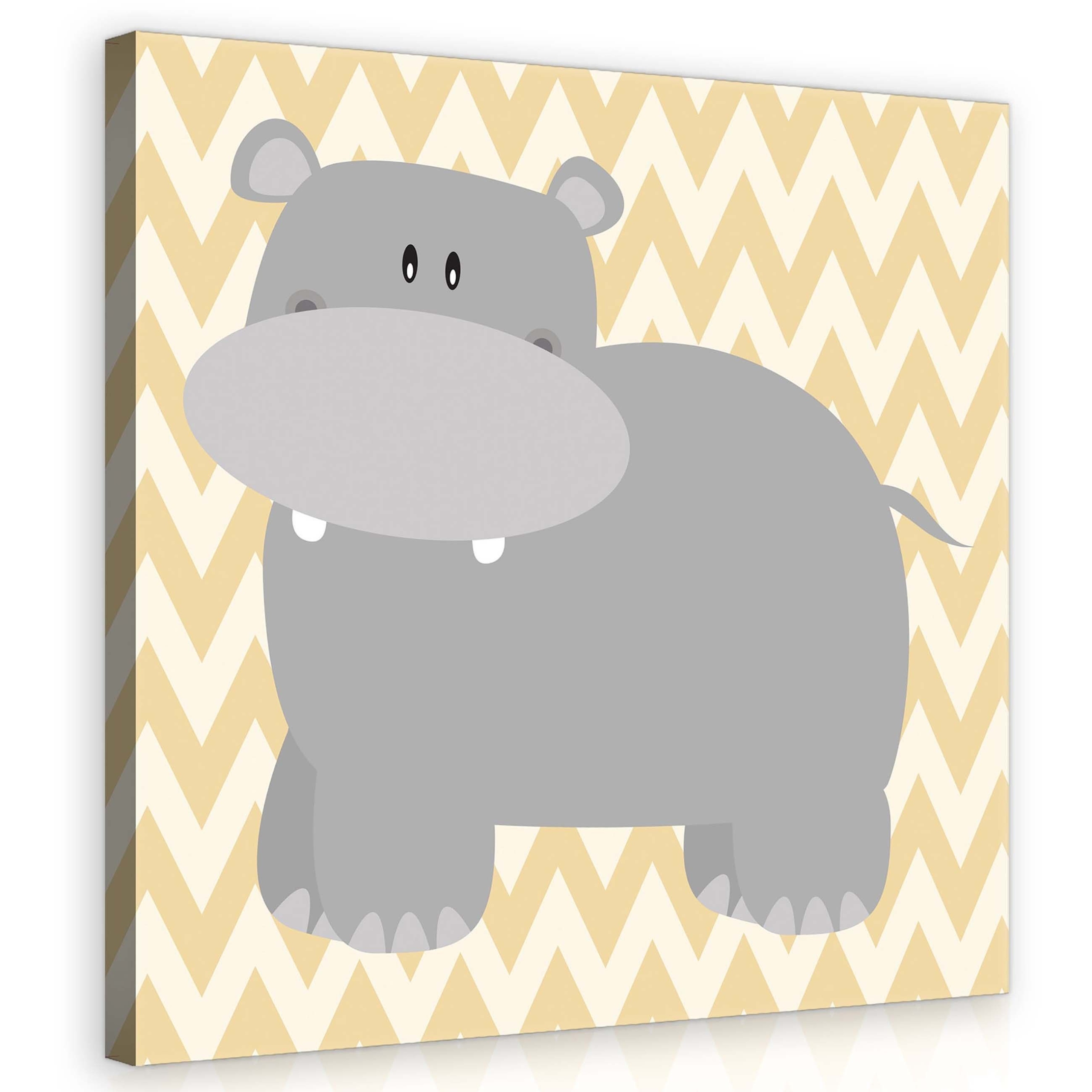 Obraz 80x80 Behemot kreslený dětský sladký jednoduchý dekorativní