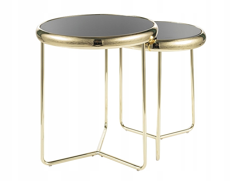 Lavice konferenční stolek Scarlet II černá/zlatá sada Sig