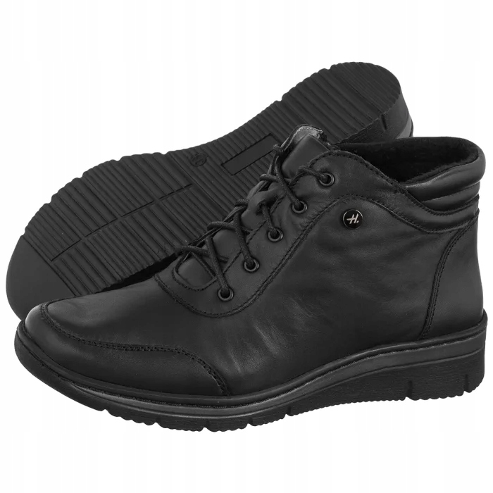 Kožené dámské boty Helios černé 531-2 011 Black