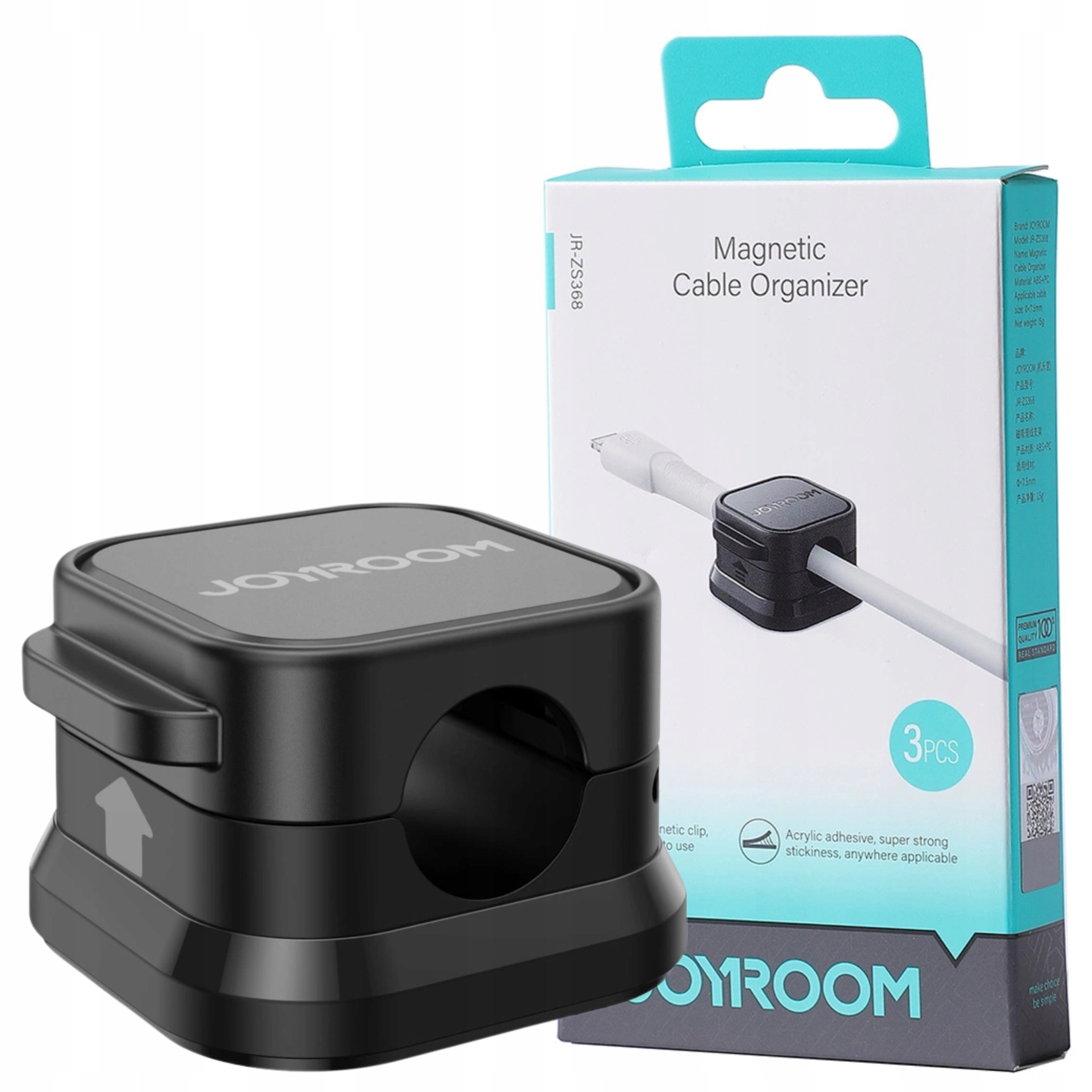 Joyroom Organizer JR-ZS368 Do Kabli Magnetyczny 3 Sztuki Do Telefonów Apple