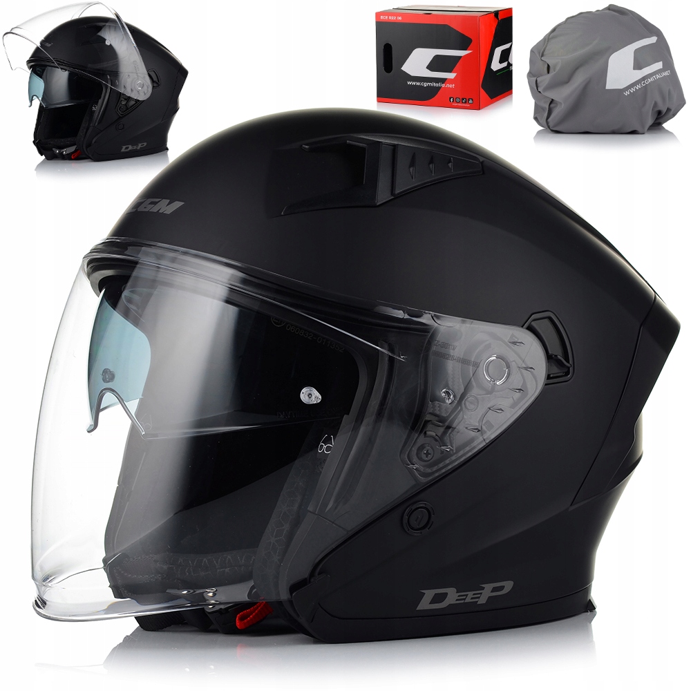 Otvorená Motocyklová Prilba Cgm 127A Ľahký Chopper Skúter 22.06 Clona