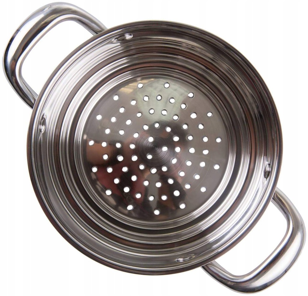 SITO DO GOTOWANIA NA PARZE METALOWE STALOWY WKŁAD NA GARNEK 20,18,16 cm