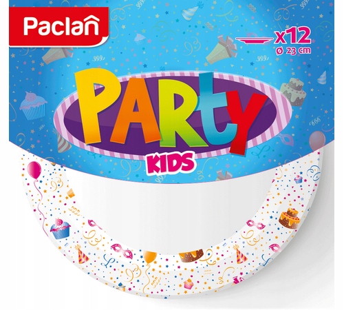 

Talerzyki papierowe dla dzieci 12 szt Paclan Kids