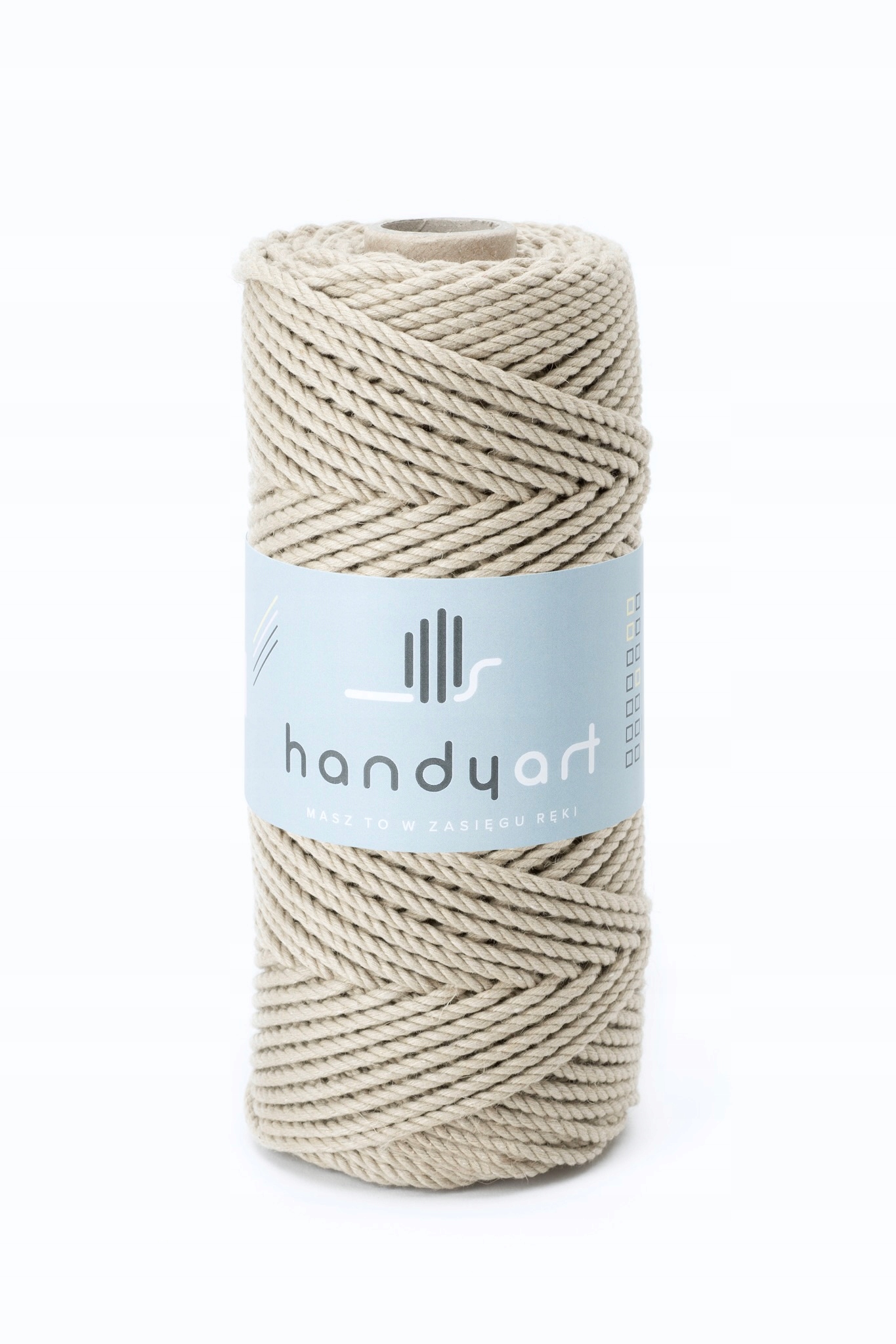 Sznurek do makramy 3PLY sand beige 5mm 100m