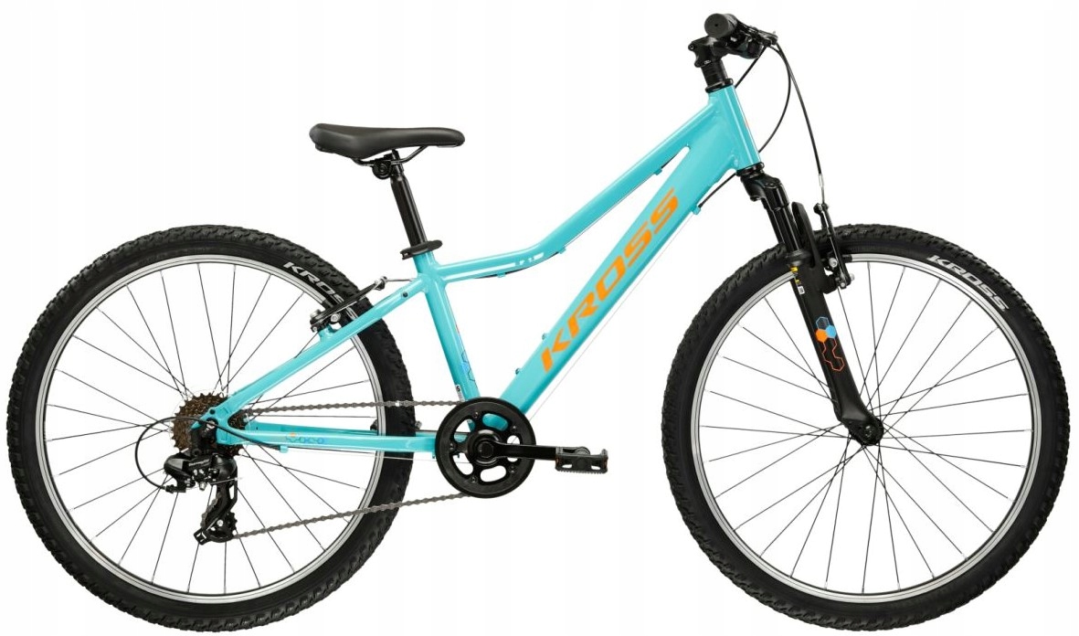 Rower Górski Mtb Junior Kross Hexagon Jr 24 rama 12 koło 24 turkusowy 2026
