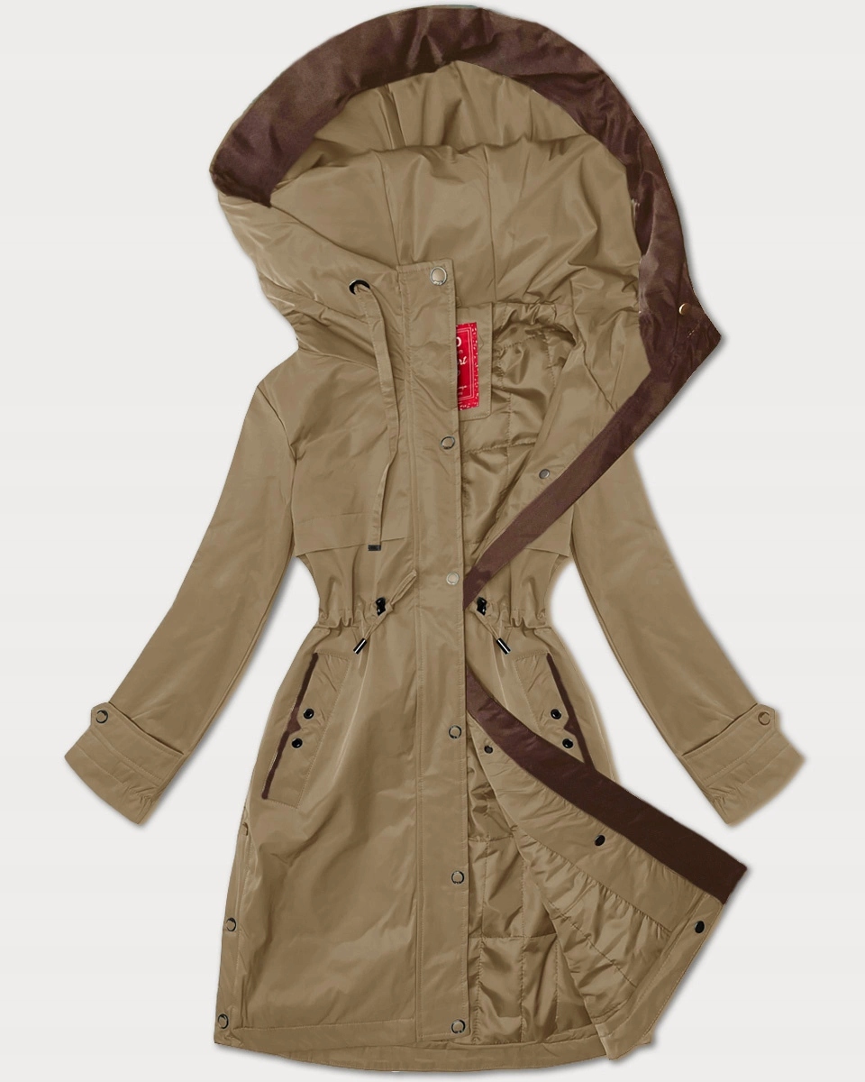 Tenká Bunda S Kapucí 24590 C. Béžová XL (42)