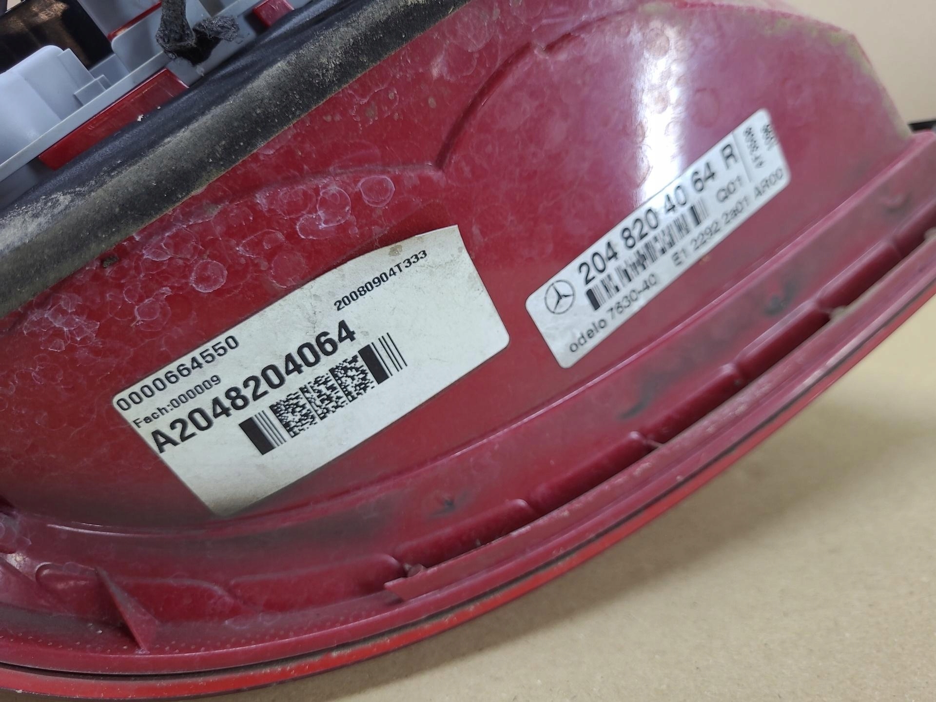 light rear right side Mercedes-Benz C W204 2008 A2048204064