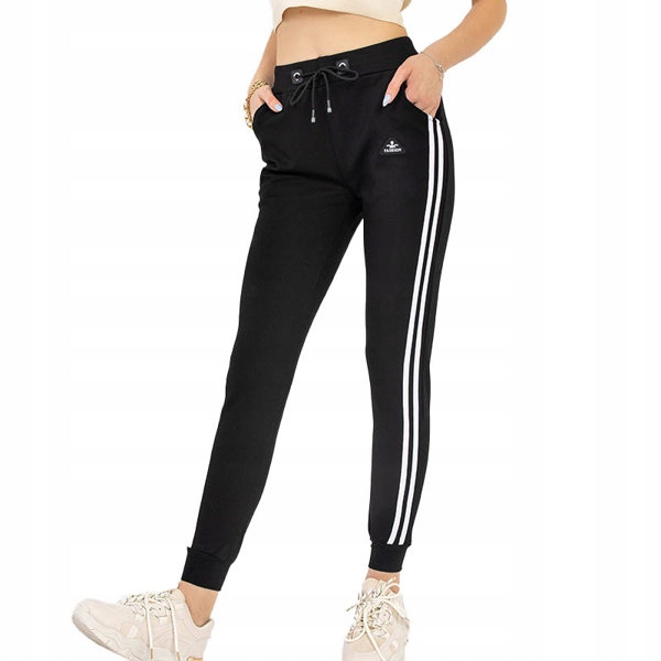 

WKET-83525 Czarne Damskie Spodnie Dresy S/m - 37