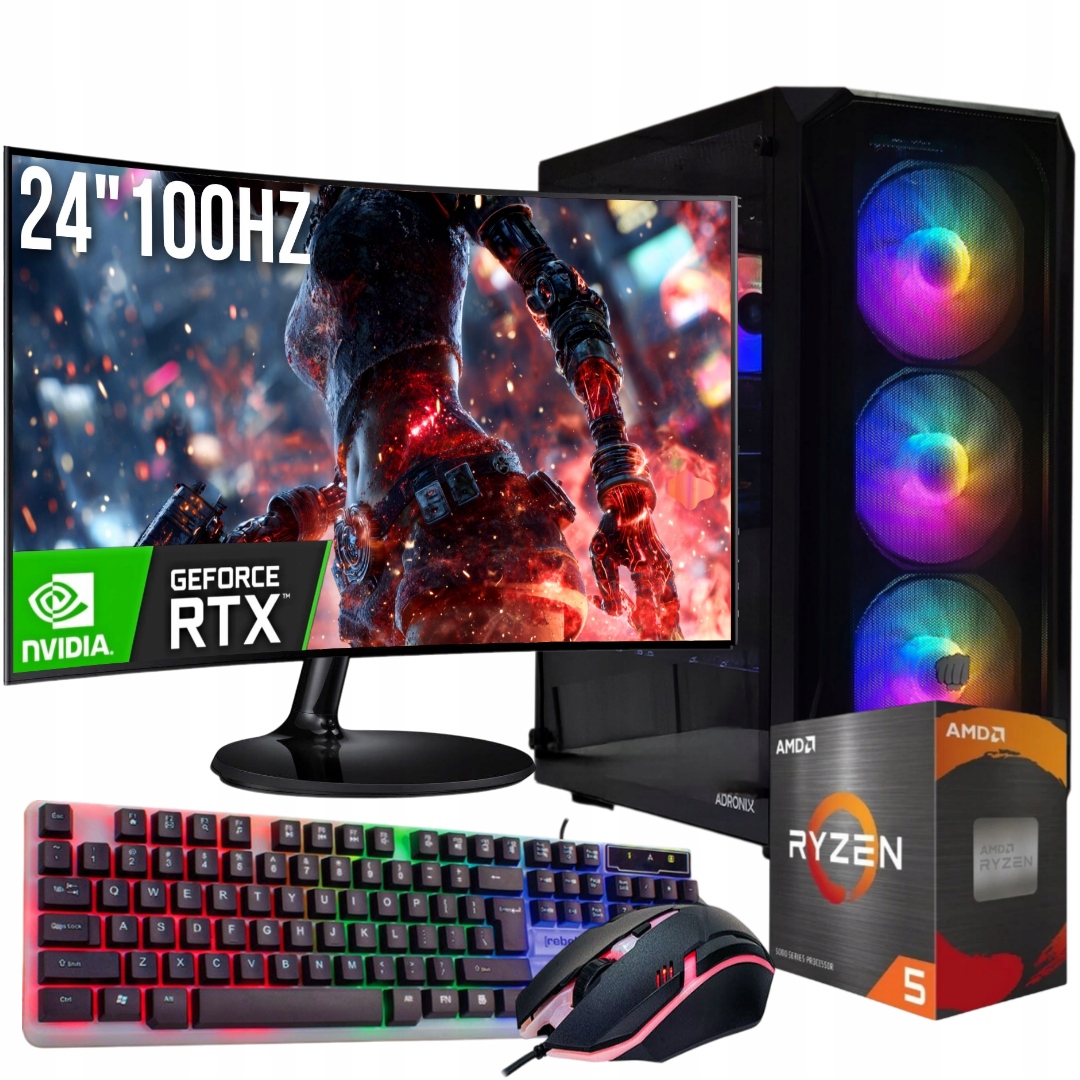 Herní Pc Ryzen 5 5500 Rtx 3050 6GB 32GB DDR4 M2 1TB Wi-Fi WIN11