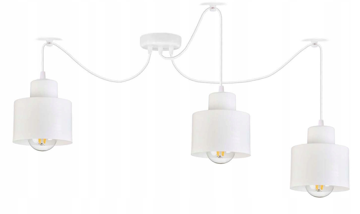 závěsné stropní svítidlo Zwis Loft stínidlo 3xE27 Pavouk bílá