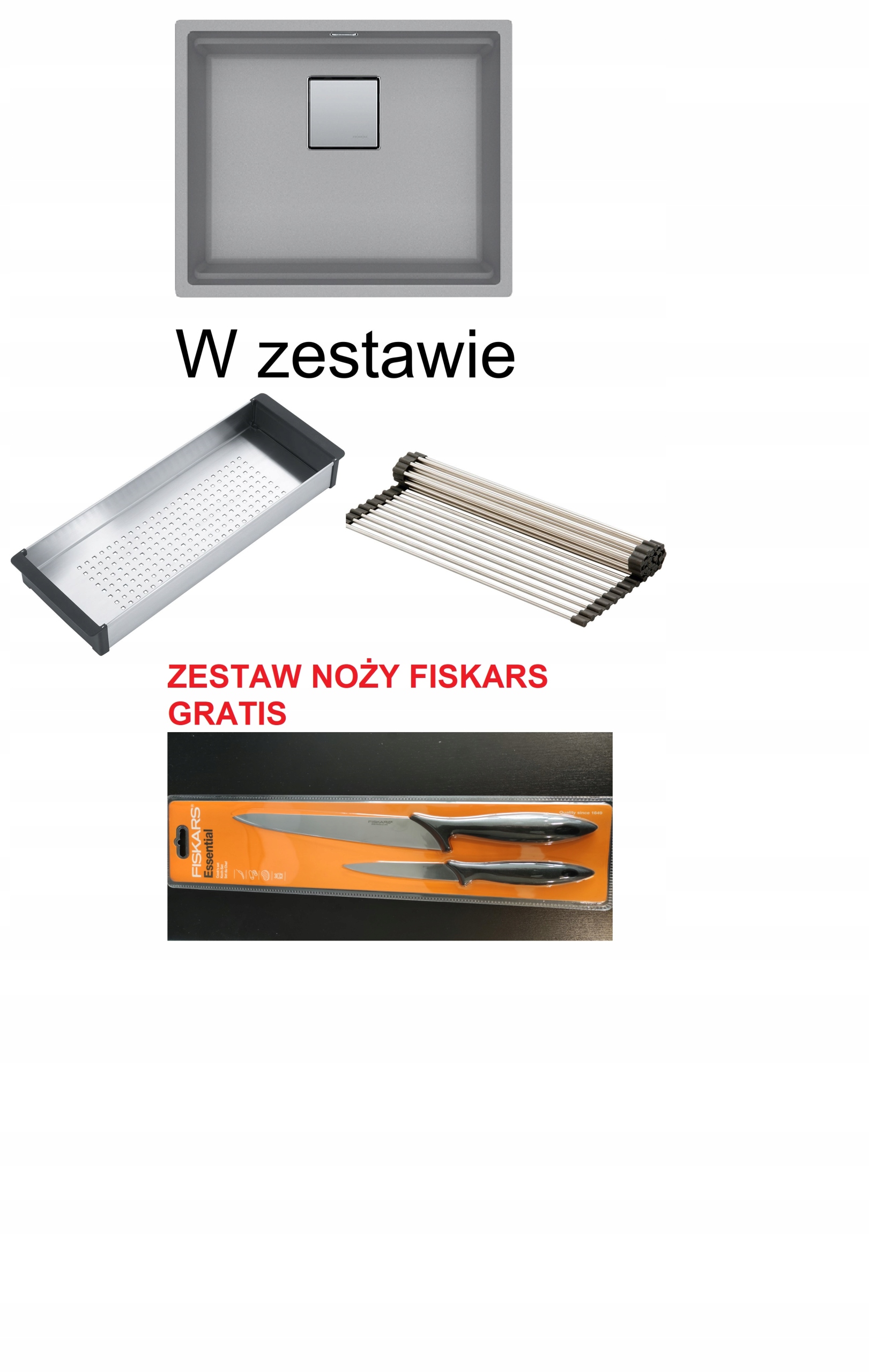 Zlew Franke KNG 110-52 kamienny szary