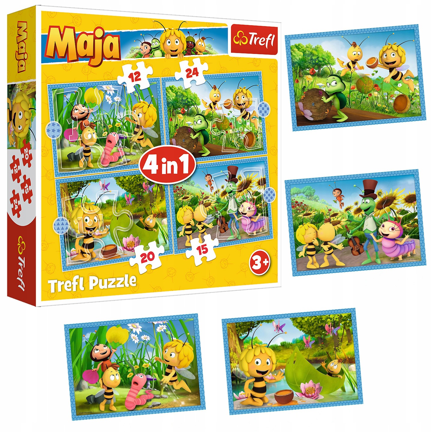 

Puzzle 4w1 Przygody Pszczółki Mai 12/15/20/24 el.