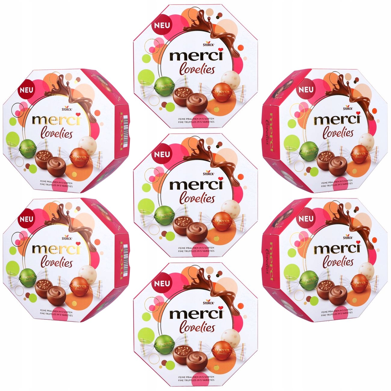 Zestaw Czekoladki Merci Lovelies Classic 7x185g