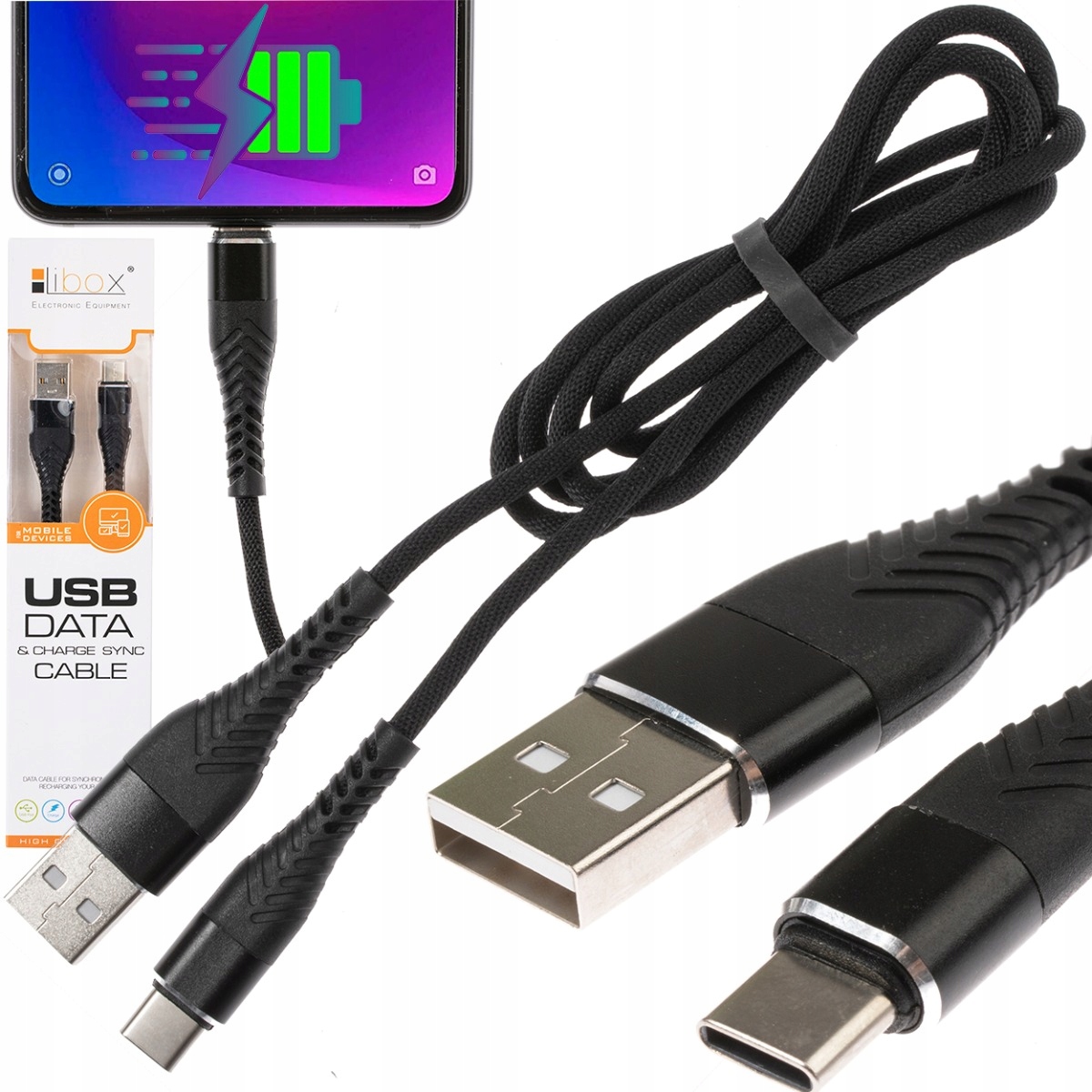 

Kabel Do Ładowarki Usb C Quick Charge Do Telefonu