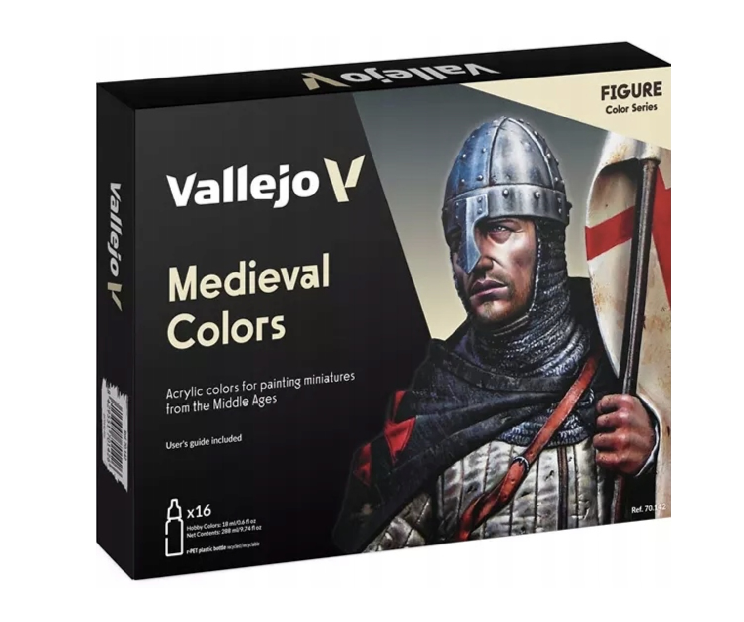 Sada modelářských barev Vallejo Medieval 70142 16 kusů