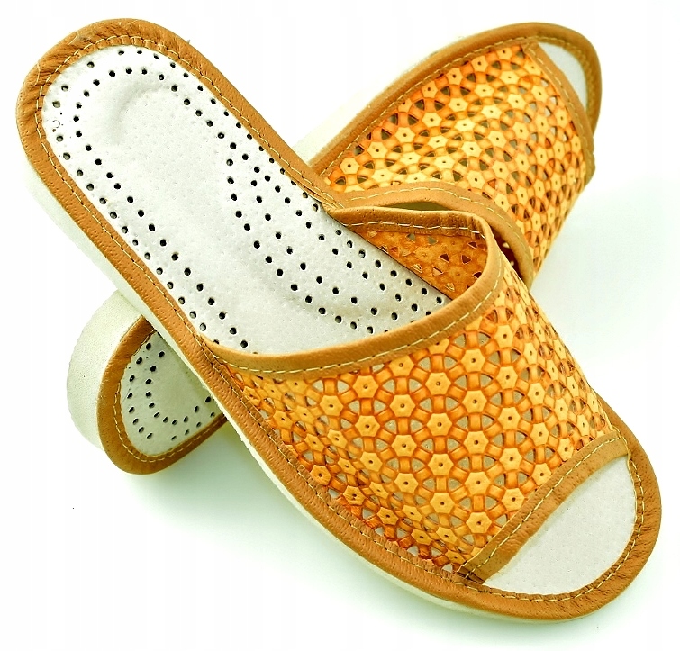 SKÓRA NATURALNA JAKOŚĆ GÓRALSKIE KAPCIE r. 39 - 25 cm